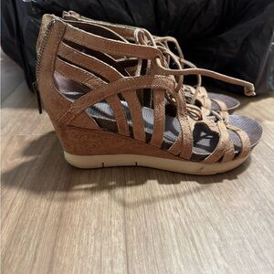 OTBT Brown Wedge Sandals